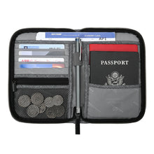 Load image into Gallery viewer, BAGSMART Mutifunction Travel Passport Bag RFID Passport ID Card Holder Bank Card Bag Clutch Holder Zipper Case Purse
