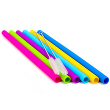 Load image into Gallery viewer, 6 Silicone Straws for Yeti / Rtic / Ozark + 2 Brushes