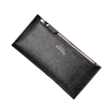 Load image into Gallery viewer, Ms. 2 fold thin fashion long solid color wallet
