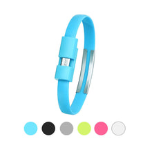 Load image into Gallery viewer, Wristband Micro USB Cable Charger Charging Data Sync For Android Cell Phone