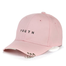 Load image into Gallery viewer, Unisexe Lettre Imprimé Solide Caps Hommes Femmes Anneau Hip Hop Casquette de baseball Coton Snapback Chapeau