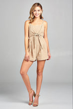 Load image into Gallery viewer, Women's Front Tie Tank Romper with Open back