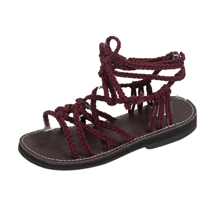 Women Cross Strap Roman Sandal Summer Shoes Slipper Fashion Beach Shoes Slippers